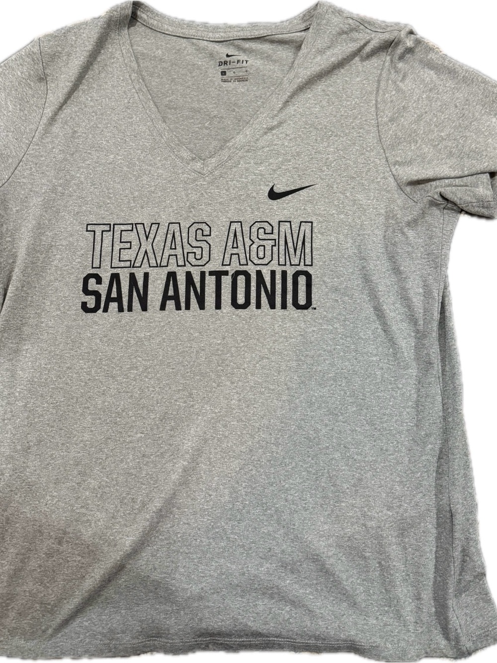 Nike Texas A&M San Antonio Grey Tee Women’s Size Large